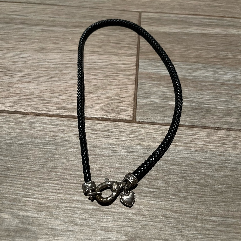 Judith Ripka silver heart choker